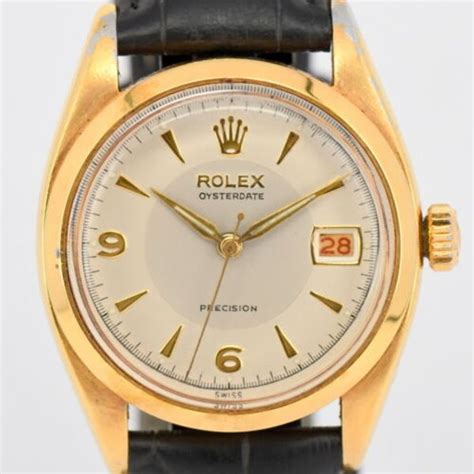 rolex 6494 with gold bezel and crown 4 cal 1210|ROLEX OYSTERDATE 6494 .